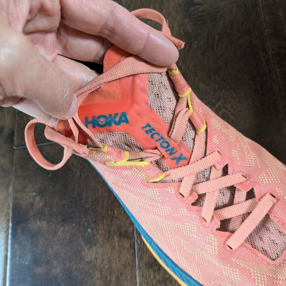 HOKA Tecton X Women’s Trail Running Shoes – Size 7.5 – Orange - Picture 9 of 14